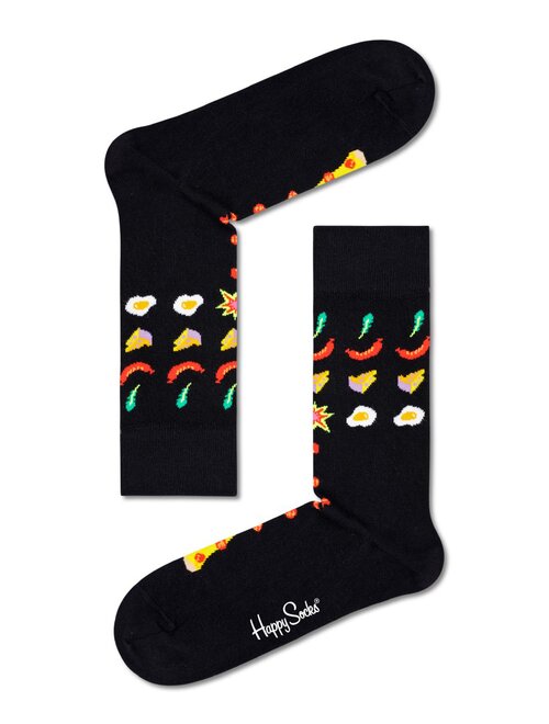 Sosete negre cu model Happy Socks PIV01-9300