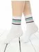 Sosete raiate albe cu dungi colorate Socks Concept 198BRG-18