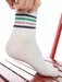 Sosete raiate albe cu dungi colorate Socks Concept 198BRG-18
