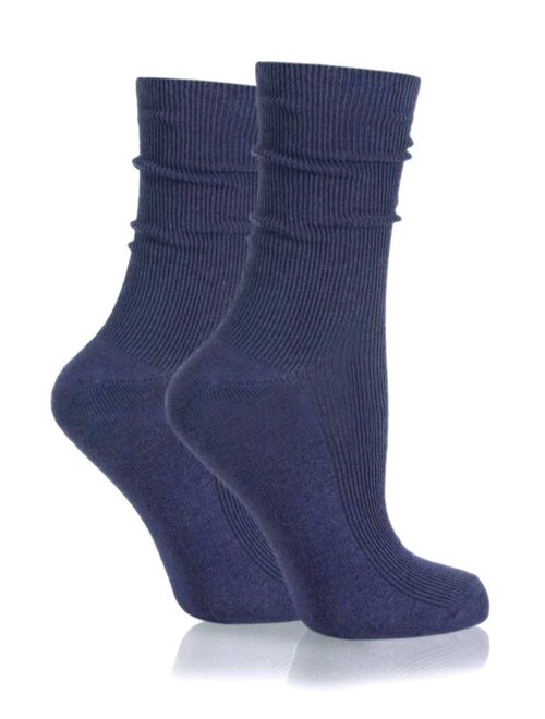 Sosete raiate bumbac bleumarin fara presiune brogetti brg450-23