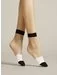 Sosete lycra alb cu negru Fiore Bicolore 15 den