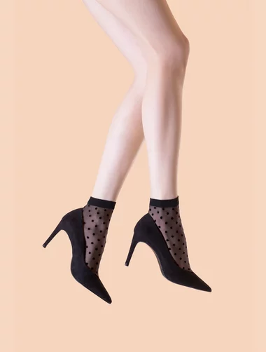 Sosete lycra negre cu buline Fiore Cute 20 den