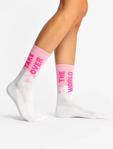 Sosete sport cu model si talpa flausata Dedoles Take Over The World