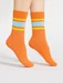 Sosete sport orange cu dungi Kabak Tutti Frutti