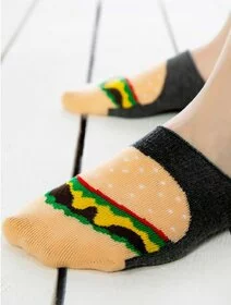 Talpici bumbac cu hamburger si silicon Socks Concept SC-1640
