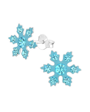 Cercei din Argint Aquamarine Snowflake SVY912