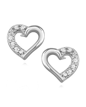 Cercei din Argint H Heart cu Pietre Zirconiu SVY739