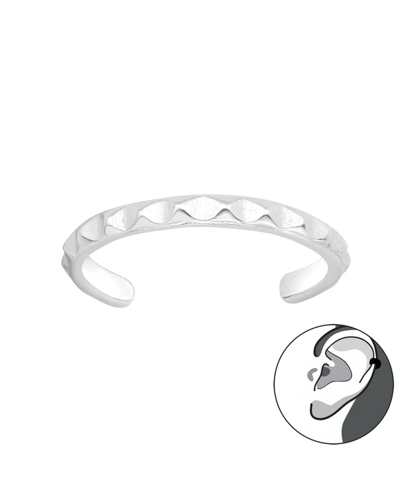 Cercei - Cercel din Argint Ear Cuffs Texturat SVY269