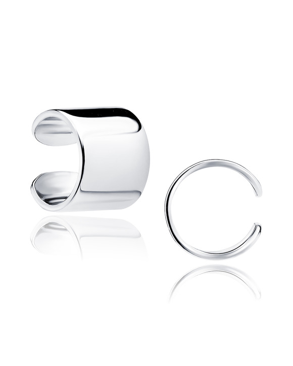 Cercei Ear Cuffs - Cercel din Argint Placati cu Rodiu Ear Cuff Model Lat SVY599