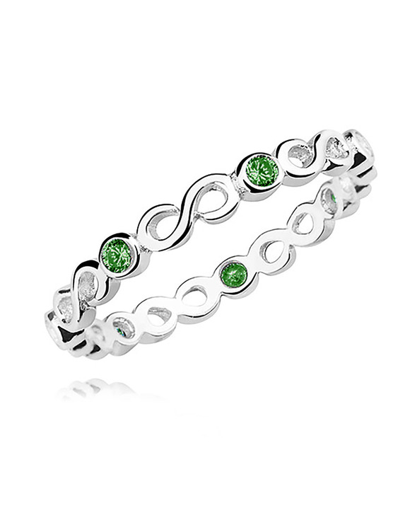 Inele - Inel din Argint Infinity Emerald SVY780