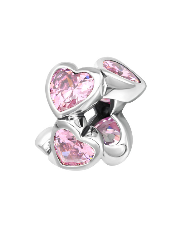 Femei - Pandantiv din Argint Pink Hearts SVY245