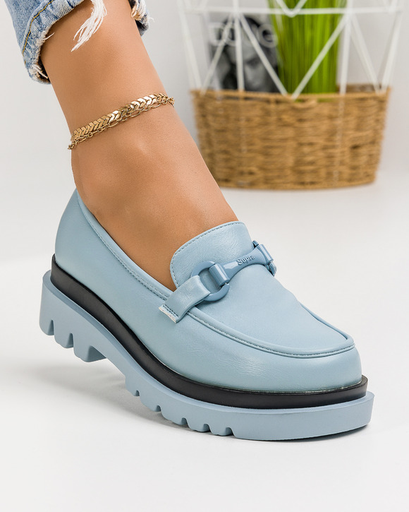 Pantofi - Pantofi casual dama albastri A157
