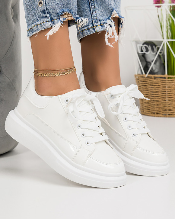 Incaltaminte - Pantofi casual dama albi A141