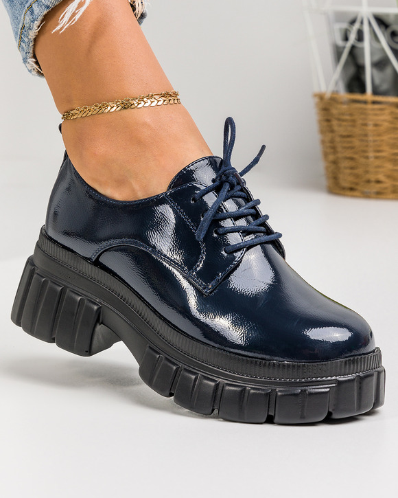 Femei - Pantofi casual dama bleumarin A156