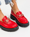 Pantofi casual dama rosii A158 3