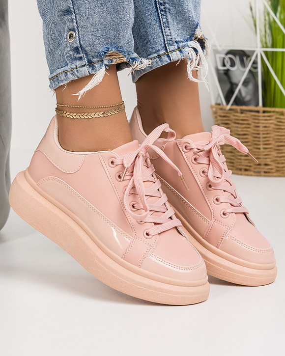Pantofi - Pantofi casual dama roz A141