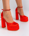 Pantofi cu toc dama rosii A069 1