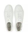 Pantofi dama piele naturala albi perforati cu talpa groasa 6116 5