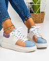 Pantofi sport dama albi cu albastru A137 1