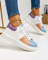 Pantofi sport dama albi cu albastru A137 3