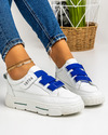 Pantofi sport dama albi cu albastru A134 3
