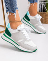 Pantofi sport dama gri cu verde A074 3