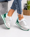Pantofi sport dama gri cu verde A074 2