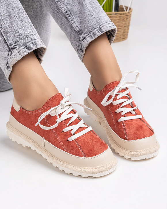 Pantofi - Pantofi sport dama rosii A033
