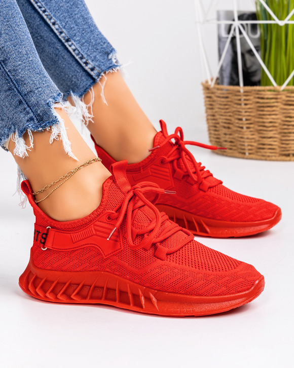 Pantofi sport dama rosii A096