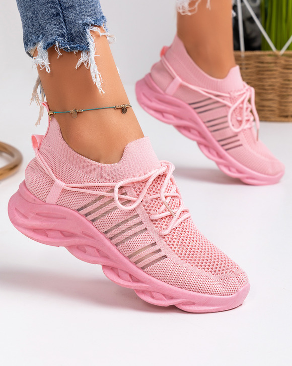 Pantofi - Pantofi sport dama roz A036