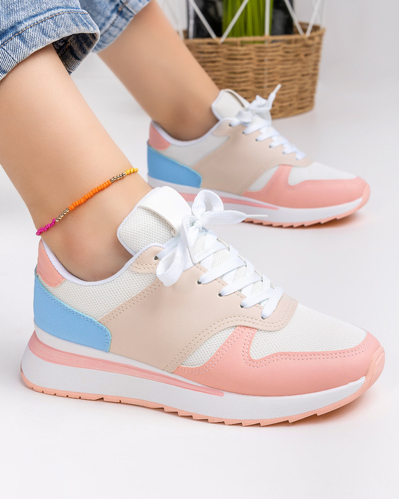 Pantofi - Pantofi sport dama roz A074