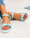 Sandale cu platforma dama albastre A118 2