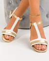 Sandale dama albe A005 1
