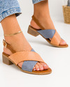 Sandale dama maro cu albastru A004 1