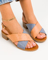 Sandale dama maro cu albastru A004 3