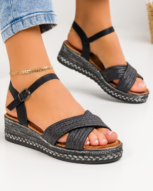 Sandale dama negre A013