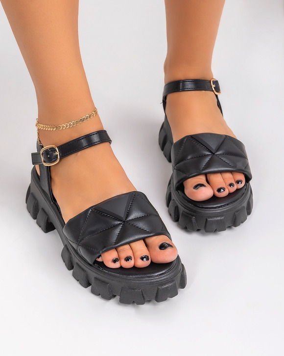 Femei - Sandale dama negre A068