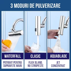 Cap de robinet multifunctional cu 3 moduri de pulverizare
