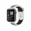 Curea sport din silicon cu perforatii pentru Apple Watch 38/40 mm White&Black
