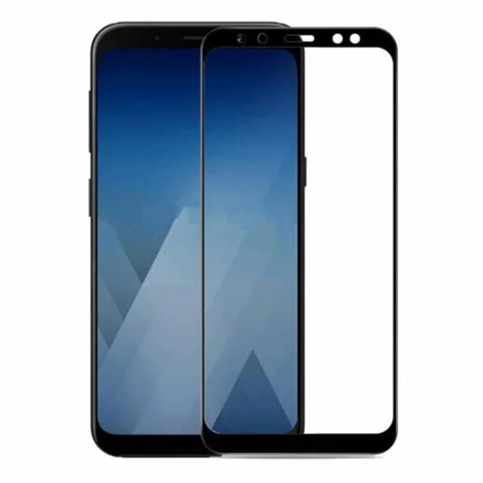 Folie de sticla - Tempered Glass - Black pentru Galaxy A8 (2018)