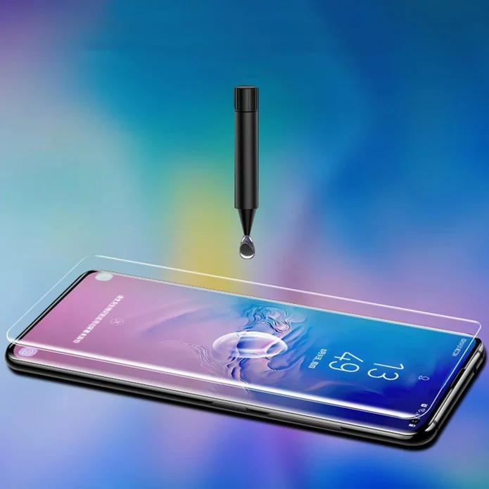 Folie din sticla cu adeziv UV Samsung Galaxy S10 cu lampa UV
