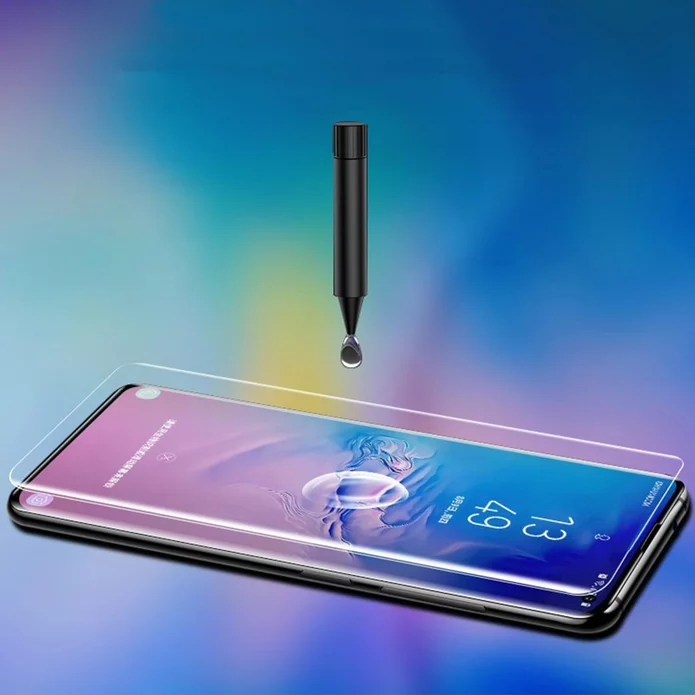 Folie din sticla cu adeziv UV Samsung Galaxy S10 Plus cu lampa UV