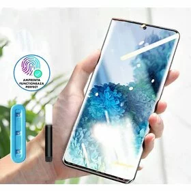 Folie din sticla cu adeziv UV Samsung Galaxy S21 Ultra cu lampa UV