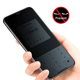 Folie Privacy - Anti spionaj - pentru iPhone 11 Pro si iPhone X/XS NEGRU