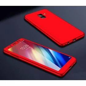 Husa 360 pentru Galaxy A8 Plus (2018) Red