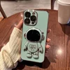 Husa Astronaut cu functie stand pentru iPhone 13 Pro Green Mint