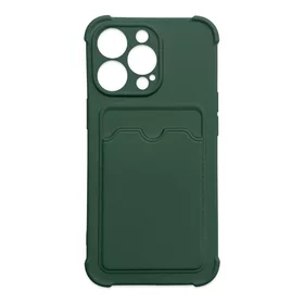 Husa Card Armor din silicon cu buzunar pentru iPhone 12 Pro Max Green