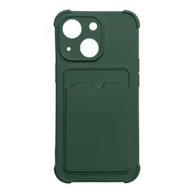 Husa Card Armor din silicon cu buzunar pentru iPhone 13 Mini Green