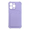 Husa Card Armor din silicon cu buzunar pentru iPhone 13 Pro Purple