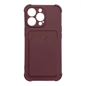 Husa Card Armor din silicon cu buzunar pentru iPhone 13 Pro Red